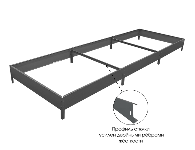 Грядки "Компакт" с односторонним покрытием, 15 см в Иркутске